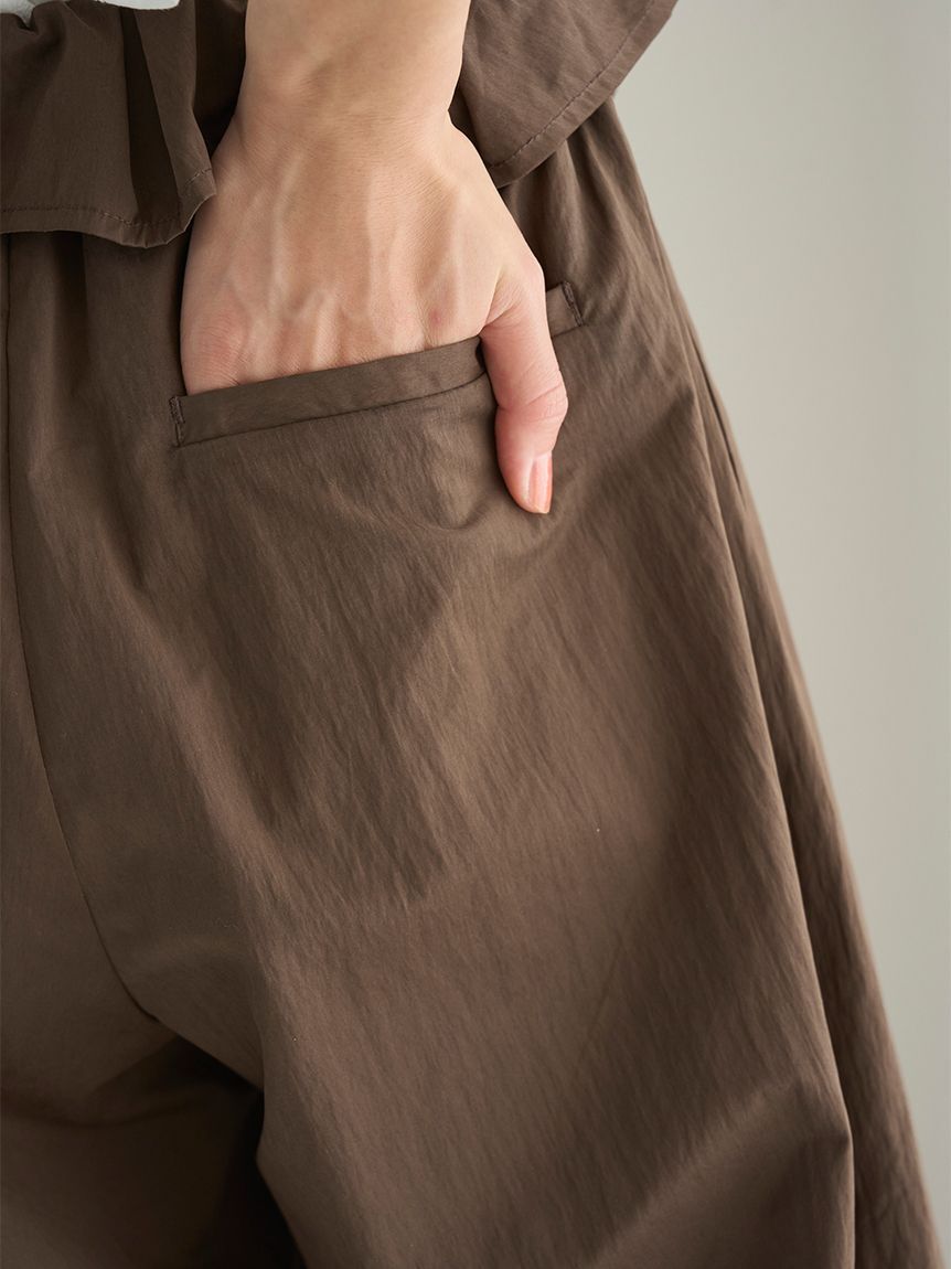 SNIDEL「ウエストデザインボリュームワイドパンツ」|チノ|
