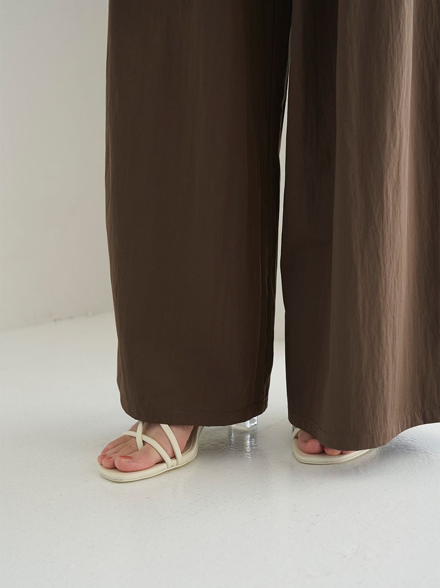 SNIDEL「ウエストデザインボリュームワイドパンツ」|チノ|