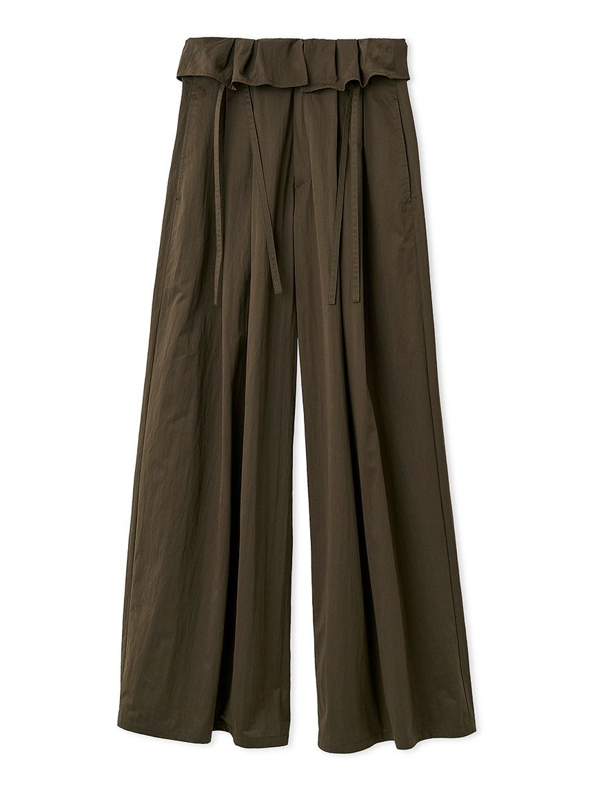 SNIDEL「ウエストデザインボリュームワイドパンツ」|チノ|