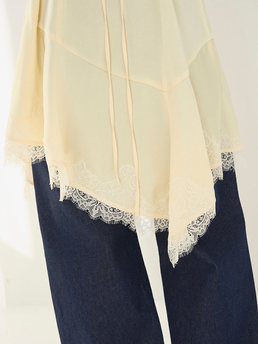 SNIDEL「レーストリムサテンキャミTOP」|キャミソール|