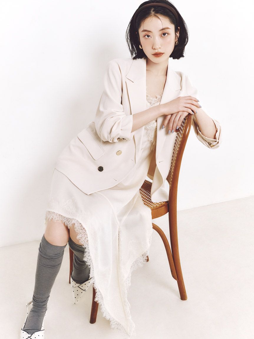 SNIDEL「レーストリムサテンキャミTOP」|キャミソール|