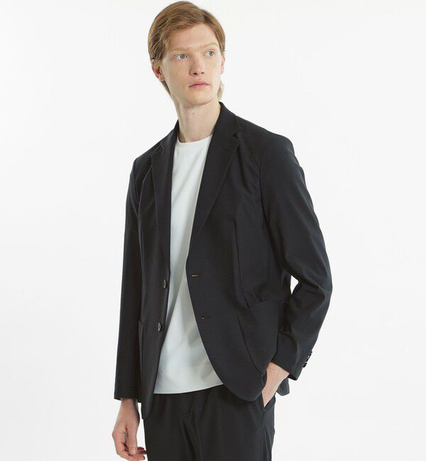 MACKINTOSH PHILOSOPHY「ドライフラットストレッチ イージージャケット ハイテンショントリコット」|テーラードジャケット|ブラック