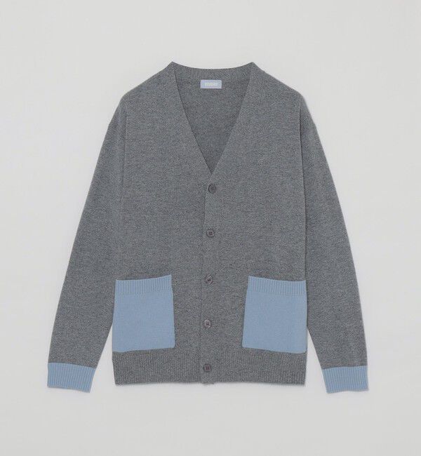 MACKINTOSH PHILOSOPHY「GREY LABEL ウールカシミヤブロックカーディガン」|ニット・セーター|グレー