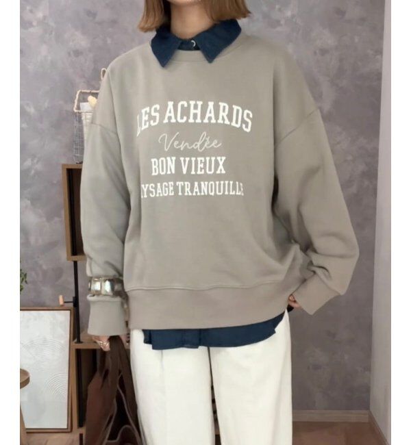 Lbc with Life「チェーンステッチ刺繍ロゴ裏毛プルオーバー」|その他|