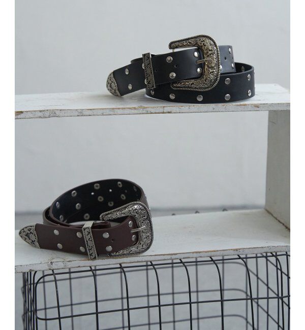 VENCE share style「スタッズレザーウエスタンベルト」|ベルト|