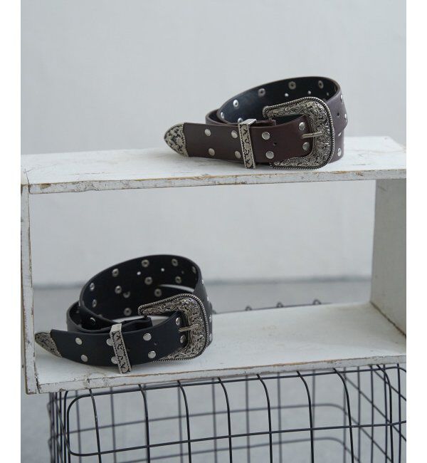 VENCE share style「スタッズレザーウエスタンベルト」|ベルト|