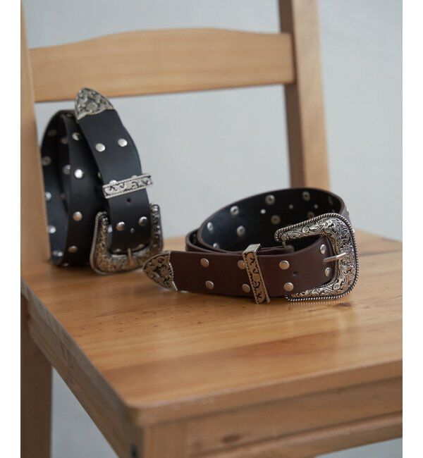 VENCE share style「スタッズレザーウエスタンベルト」|ベルト|