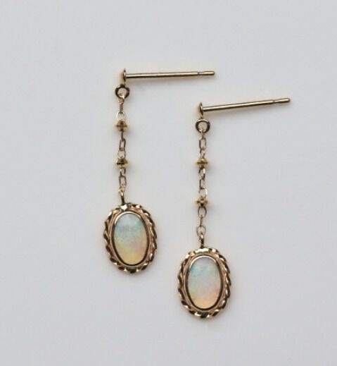  「オーストラリア オパール ピアス | K10YG」|ピアス|K10 イエローゴールド