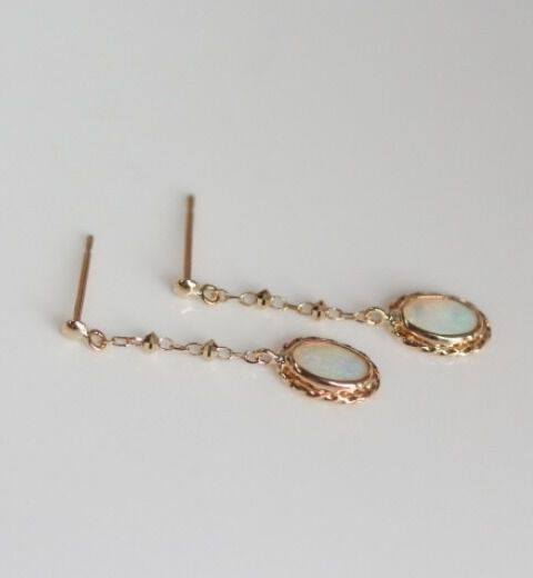  「オーストラリア オパール ピアス | K10YG」|ピアス|