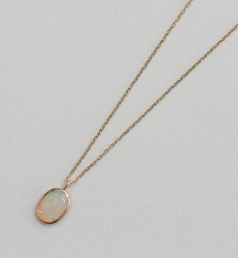  「オーストラリア オパール ネックレス | K10YG」|ネックレス|
