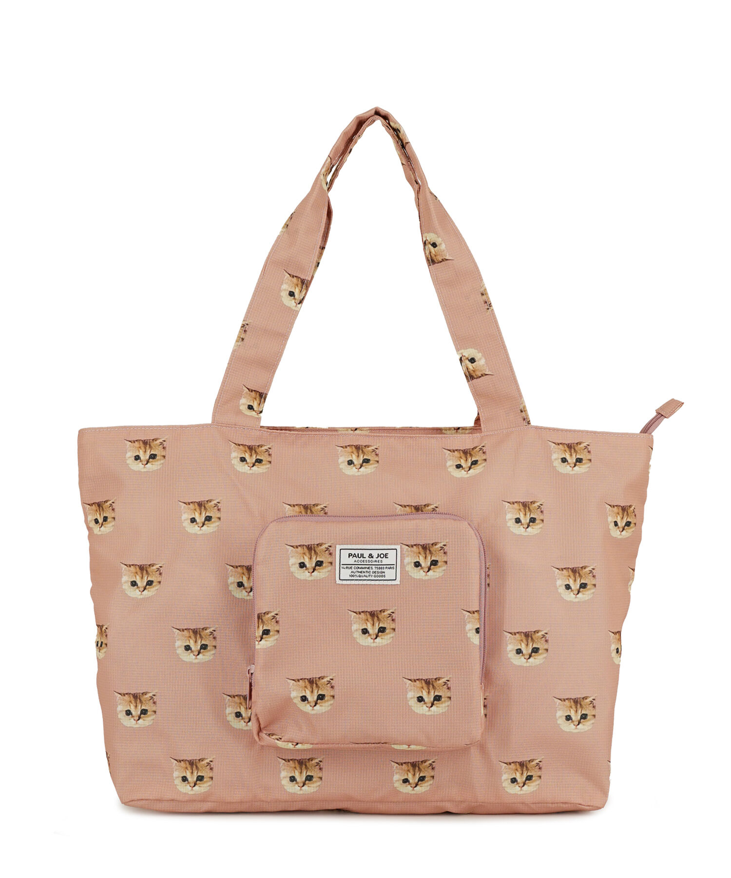 PAUL&JOE「折りたたみトートバッグ／ヌネット／ＰＡＵＬ　＆　ＪＯＥ」|トートバッグ|ピンクベージュ