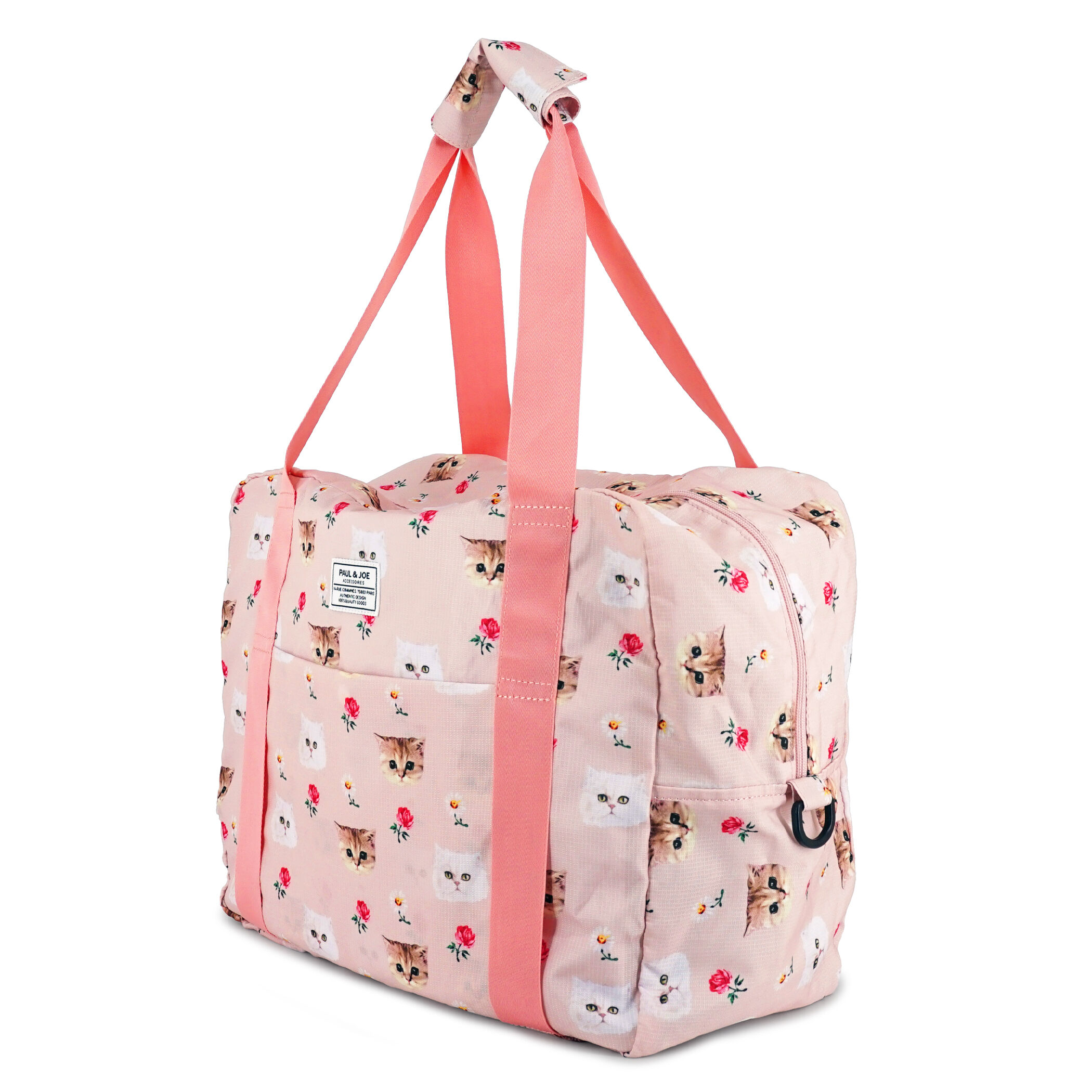 PAUL&JOE「折りたたみボストンバッグ／ジブシー＆ヌネット総柄」|ボストンバッグ|