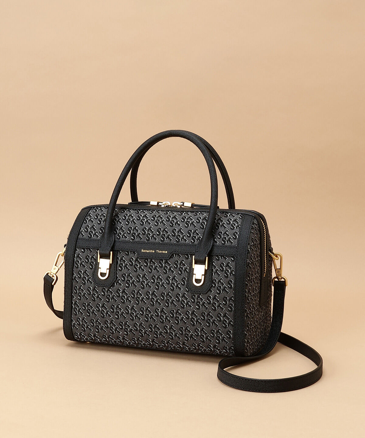 Samantha Thavasa「ST Jacquard シルエット ボストンバッグ」|ボストンバッグ|