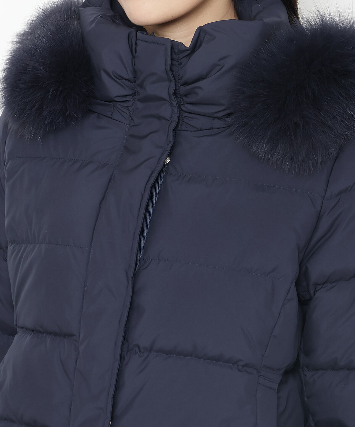 アンドクチュール「FOXファー付きショートダウン」|ダウン|