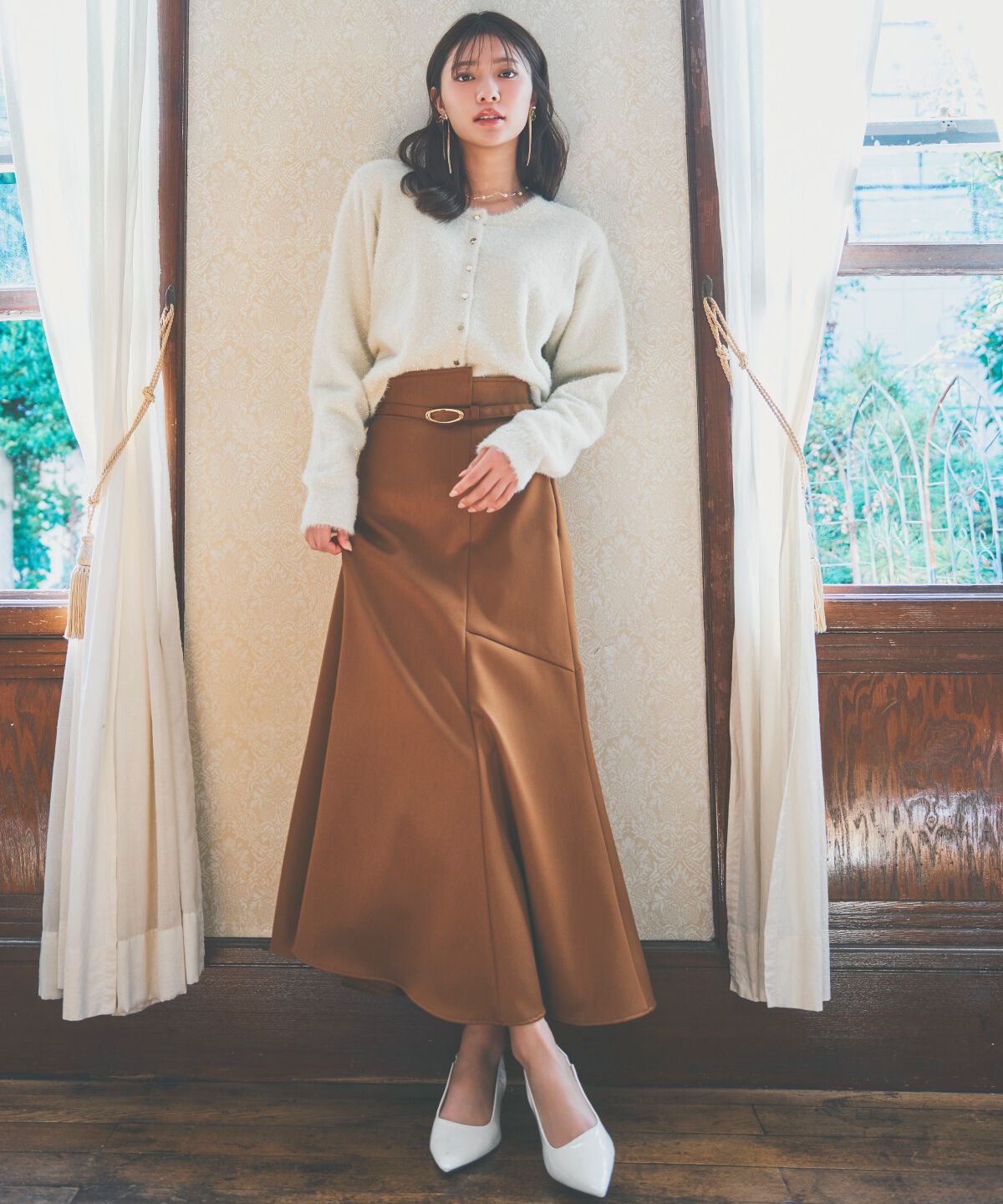 アンドクチュール「ラメシャギーニットカーディガン」|カーディガン|