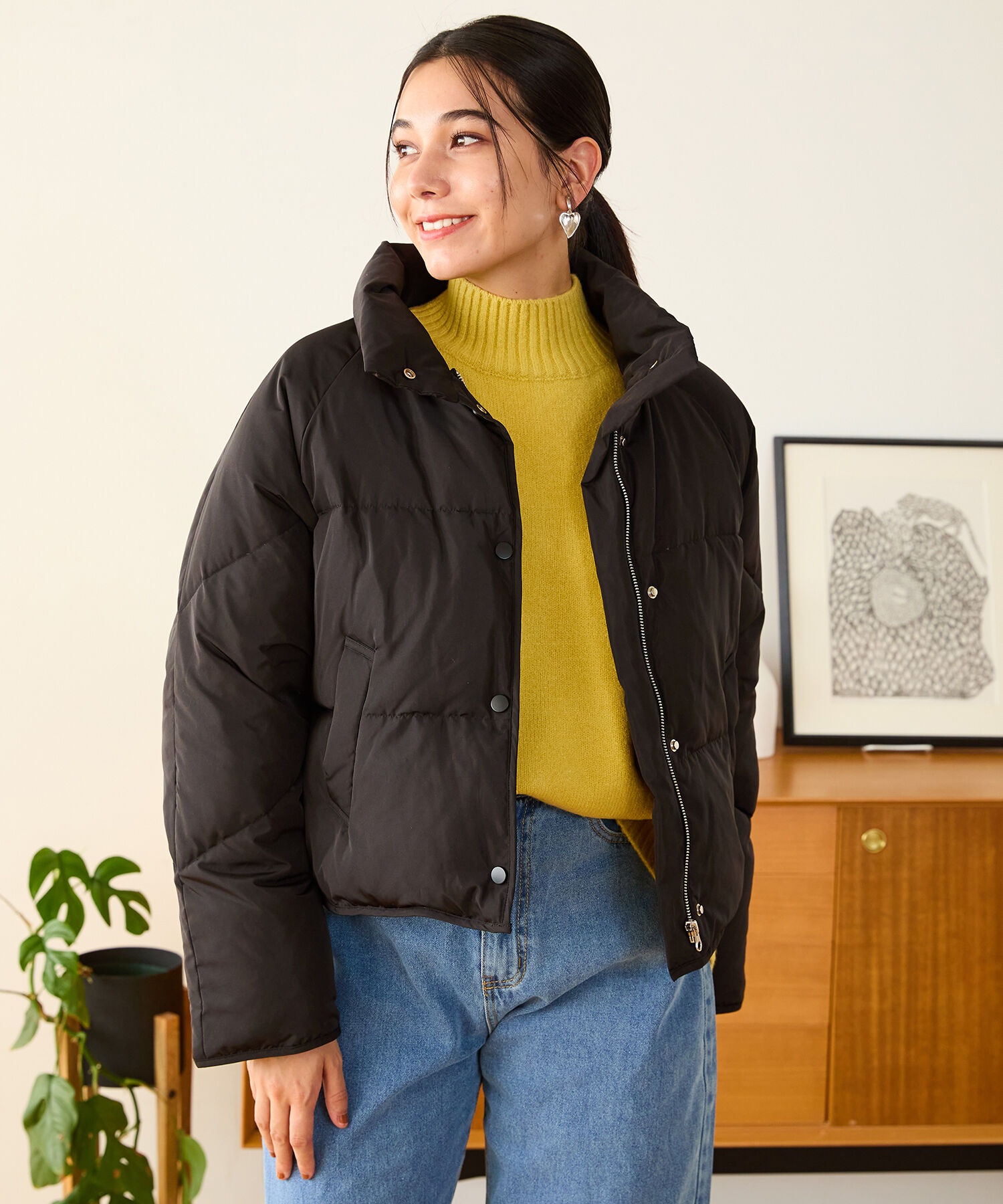 ORiental TRaffic「スタンドネック ショート ダウン ジャケット /MO43D02」|ダウン|