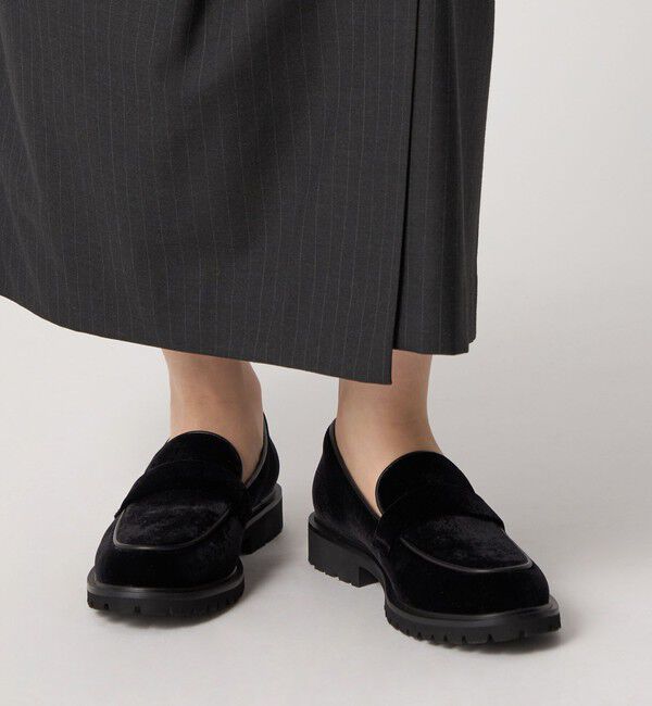 ODETTE E ODILE「ベルベットタンクローファー フラット30&uarr;」|ローファー|