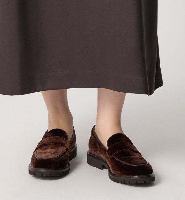 ODETTE E ODILE「ベルベットタンクローファー フラット30&uarr;」|ローファー|