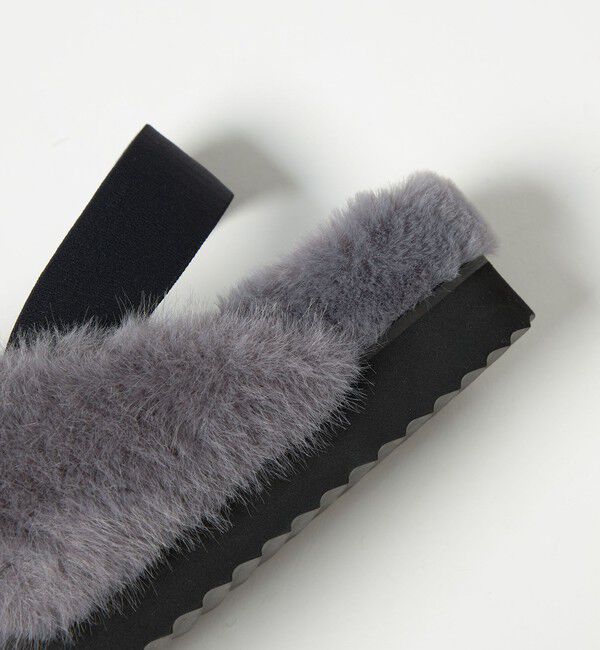 UNITED ARROWS「フェイクファークロス ビジュー サンダル」|サンダル|