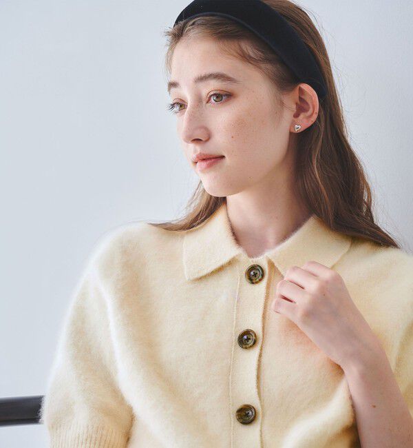 UNITED ARROWS「フォックスカシミヤ ショートスリーブ ポロニット」|ニット・セーター|