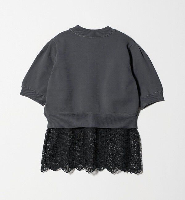 UNITED ARROWS「レース レイヤード カーディガン‐ウォッシャブル‐」|ニット・セーター|