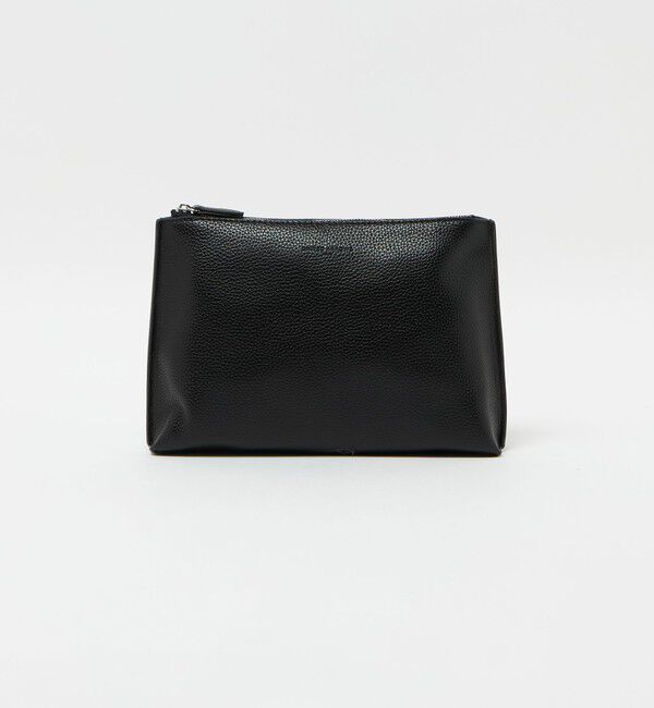 UNITED ARROWS「レザーライク ポーチ M」|その他|BLACK