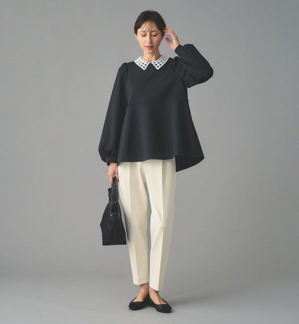 UNITED ARROWS「SPONGY タック テーパードパンツ」|スラックス|