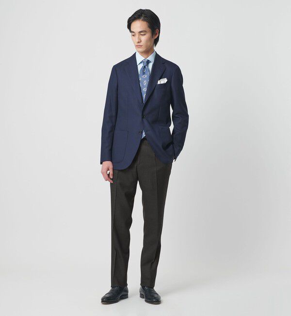 UNITED ARROWS「サージ クリース テーパード １プリーツ スラックス」|スラックス|