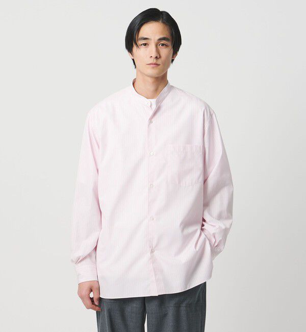 UNITED ARROWS「カリビアーナミルズ ポプリン バンドカラーシャツ」|シャツ・ブラウス|