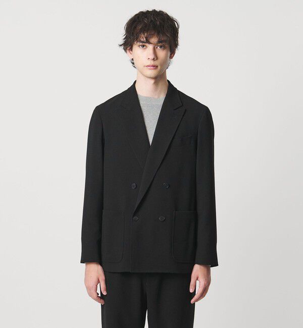 UNITED ARROWS「ポリエステルサブレ オーディナリー ダブル 4ボタン ジャケット」|テーラードジャケット|