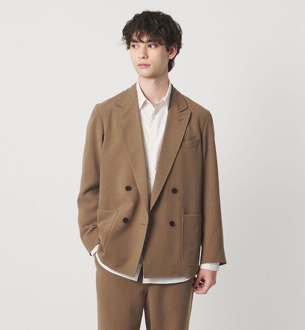 UNITED ARROWS「ポリエステルサブレ オーディナリー ダブル 4ボタン ジャケット」|テーラードジャケット|MOCA