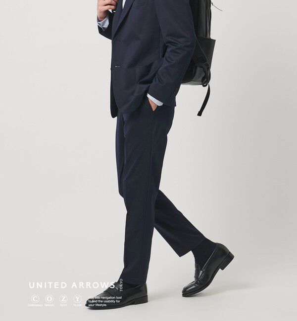 UNITED ARROWS「モックロディ ノープリーツ パンツ UA COZY ウォッシャブル ストレッチ」|テーラードジャケット|NAVY