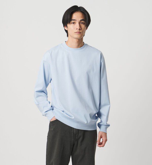 UNITED ARROWS「ポンチ ロングスリーブ スウェット ー抗菌防臭・接触冷感ー」|Tシャツ・カットソー|LT.BLUE