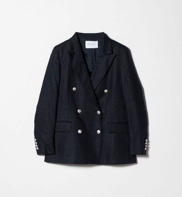 UNITED ARROWS「6ボタン リネン ブレザー ジャケット」|テーラードジャケット|NAVY