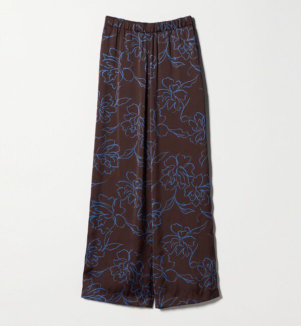 UNITED ARROWS「アブストラクトフラワー パンツ ‐ウォッシャブル‐」|チノ|DK.BROWN