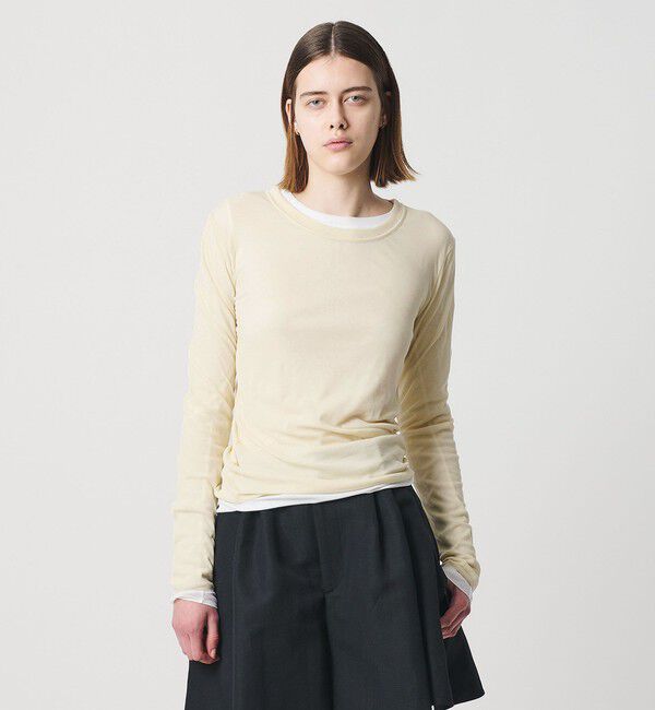 AEWEN MATOPH「＜AEWEN MATOPH＞シアークルーネック ロングスリーブカットソー」|Tシャツ・カットソー|