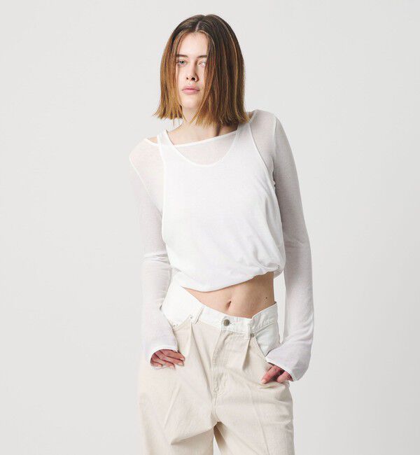 AEWEN MATOPH「＜AEWEN MATOPH＞イレギュラーレイヤード ロングスリーブカットソー ‐2WAY‐」|Tシャツ・カットソー|