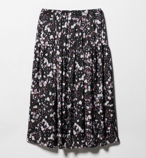 UNITED ARROWS「サテン フラワープリント スカート ‐ウォッシャブル‐」|スカート|