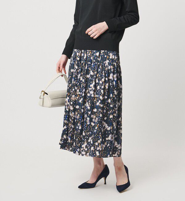 UNITED ARROWS「サテン フラワープリント スカート ‐ウォッシャブル‐」|スカート|その他7