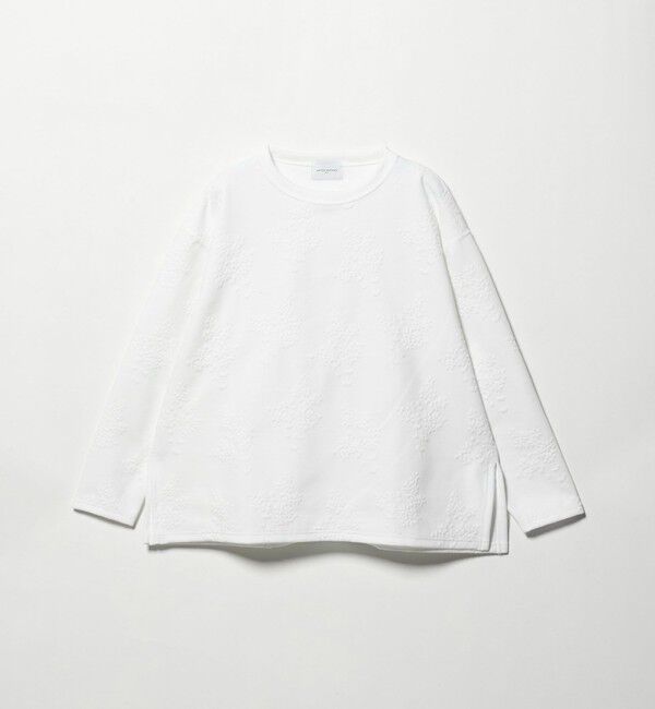 UNITED ARROWS「フラワー ジャガード スウェット」|スウェット・ジャージ|WHITE