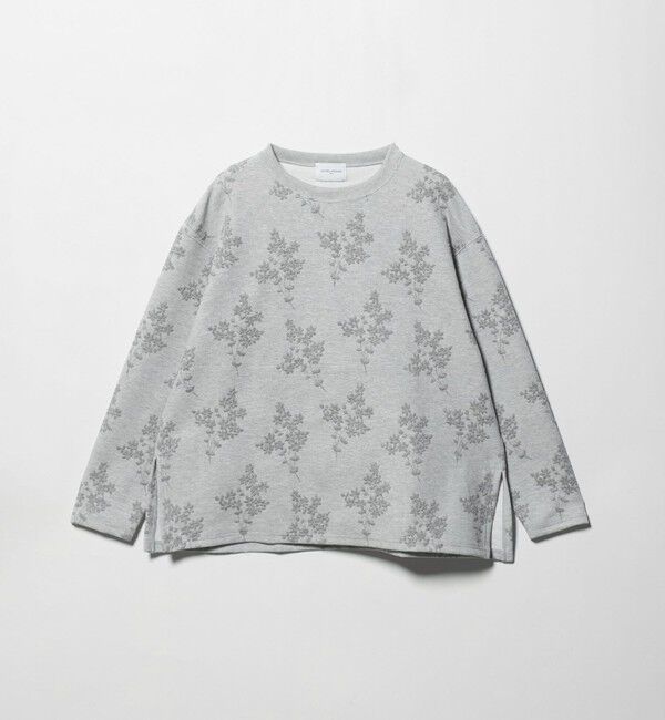 UNITED ARROWS「フラワー ジャガード スウェット」|スウェット・ジャージ|LT.GRAY