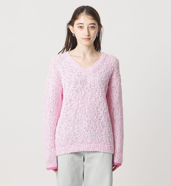 UNITED ARROWS「カラーミックス Vネックニット」|ニット・セーター|