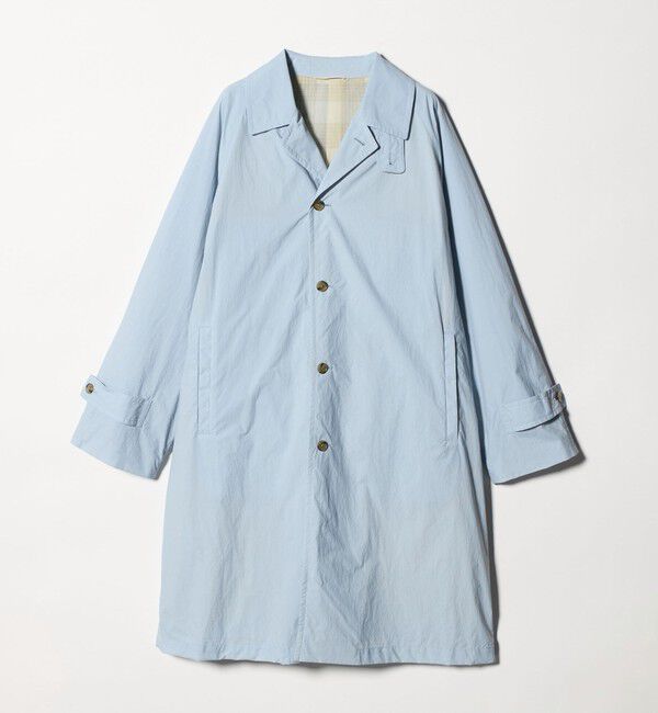 UNITED ARROWS「ナイロン/タフタ ウィンドウ マック コート 撥水」|ステンカラーコート|LT.BLUE