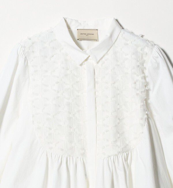 UNITED ARROWS「コンビ ギャザー ブラウス」|シャツ・ブラウス|