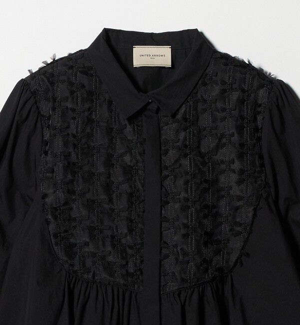 UNITED ARROWS「コンビ ギャザー ブラウス」|シャツ・ブラウス|