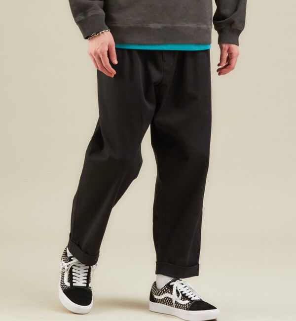 UNITED ARROWS green label relaxing「【別注】【WEB限定】＜3/2 WORKS＞GLR 2プリーツ チノパンツ」|チノ|BLACK