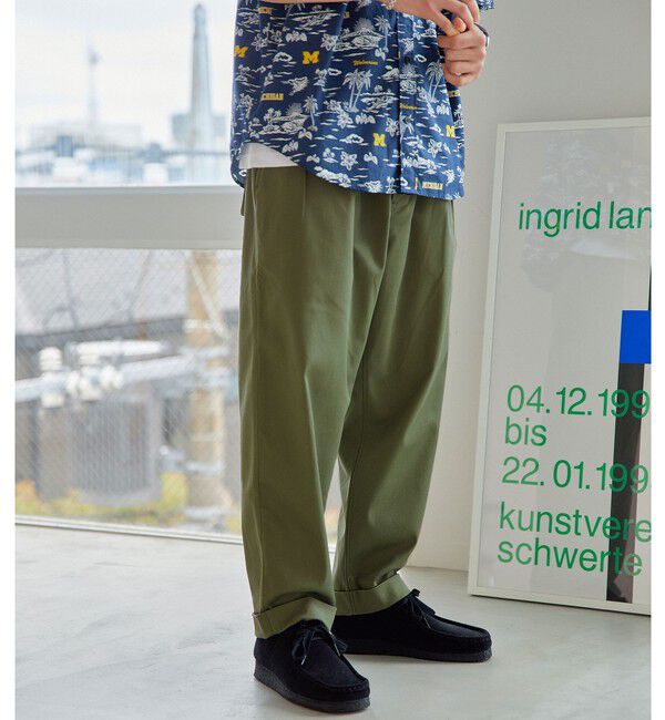 UNITED ARROWS green label relaxing「【別注】【WEB限定】＜3/2 WORKS＞GLR 2プリーツ チノパンツ」|チノ|KELLY