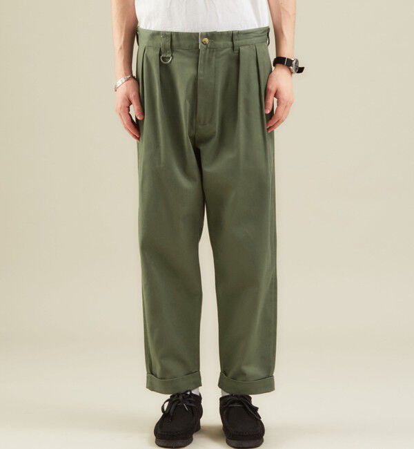 UNITED ARROWS green label relaxing「【別注】【WEB限定】＜3/2 WORKS＞GLR 2プリーツ チノパンツ」|チノ|