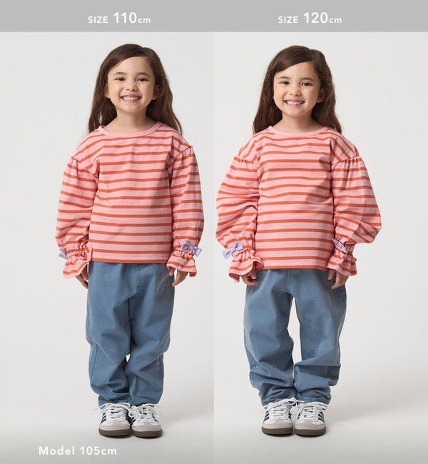 UNITED ARROWS green label relaxing「ボーダー キャンディスリーブ Tシャツ / キッズ  100cm-160cm◎」|Tシャツ・カットソー|