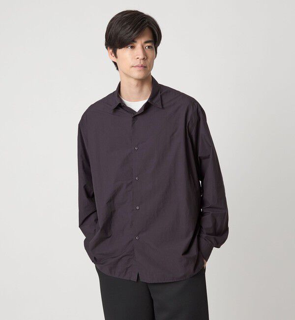 UNITED ARROWS green label relaxing「ナイロン コットン スクエア シャツ」|シャツ・ブラウス|PURPLE